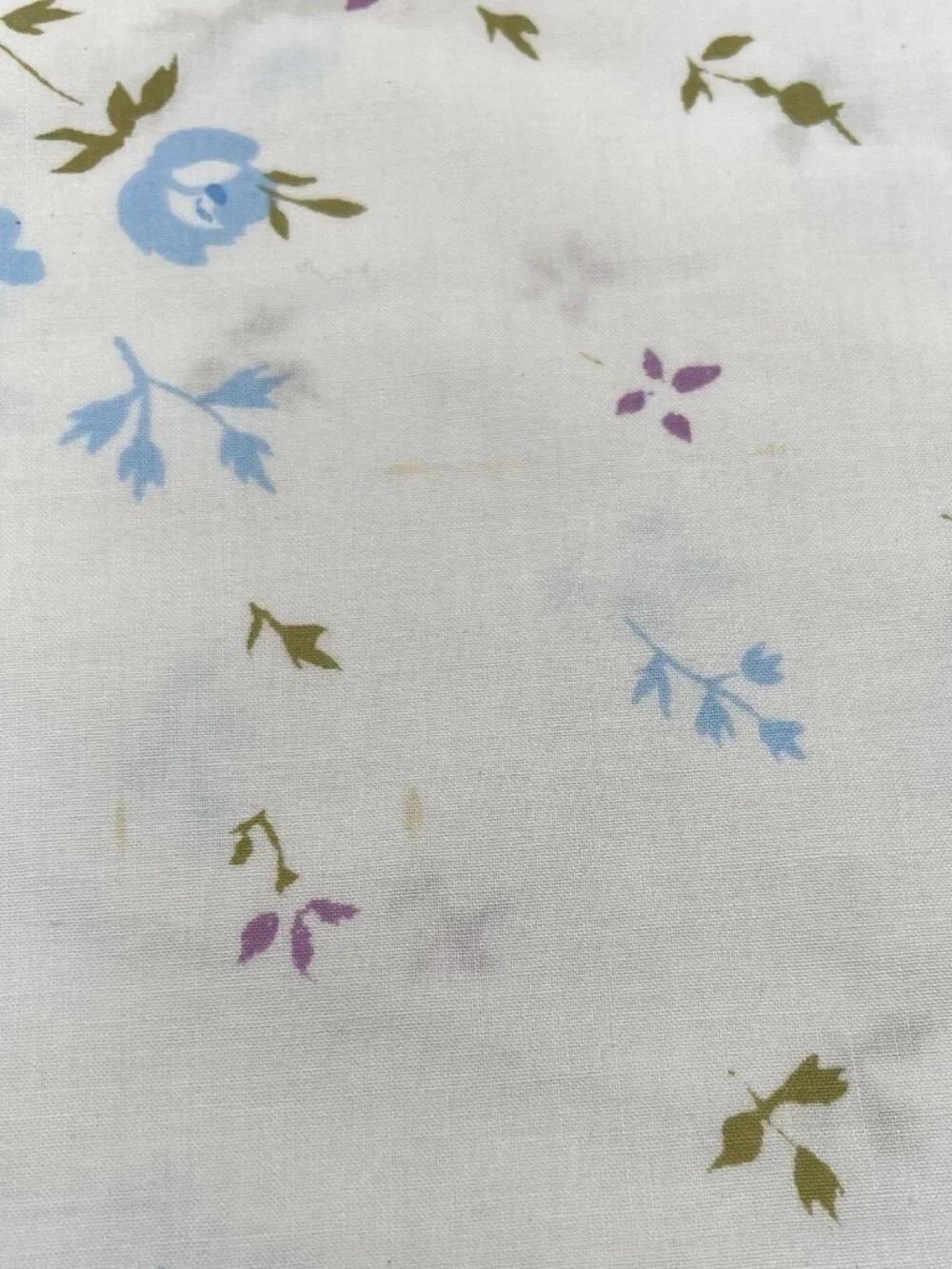 VTG FIELDCREST Perfection 2 Fine Combed Percale KING Size Blue Rose PILLOWCASES